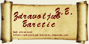 Zdravoljub Baretić vizit kartica
